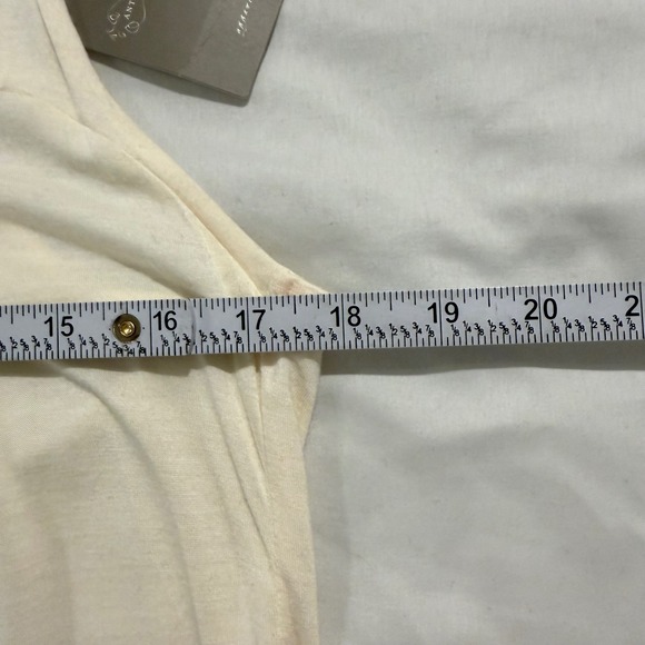 Anthropologie Language Carly Tunic Top Cream Twisted Back Bubble Hem Large NEW - Picture 10 of 12